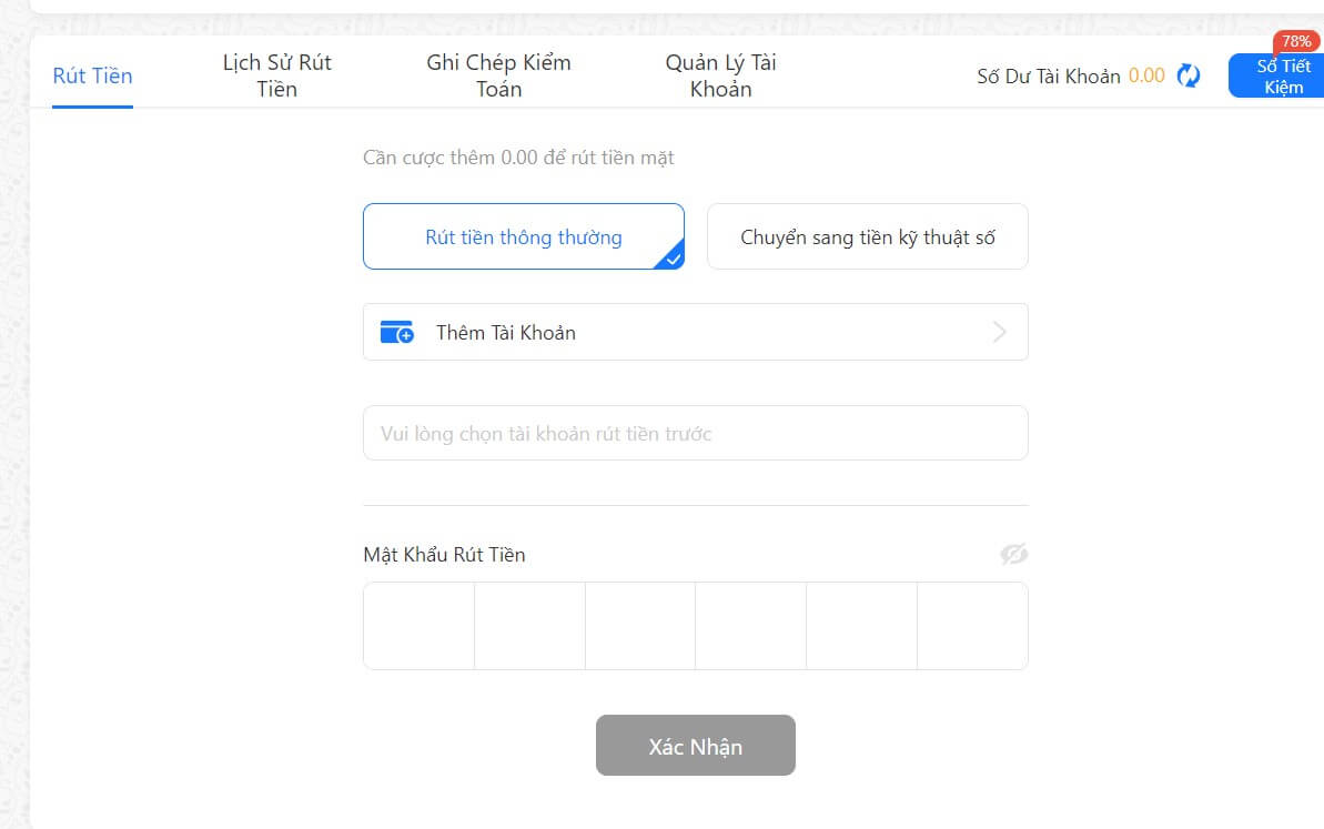 Rút tiền 78win