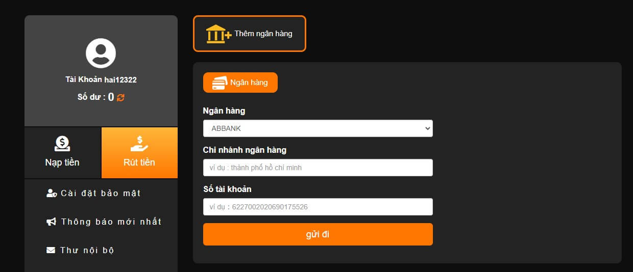 Rút tiền w9bet