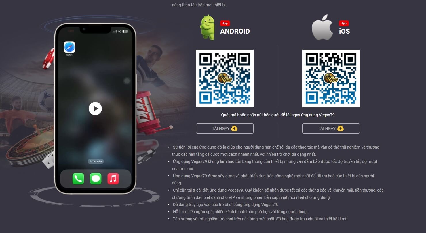 Tải app vegas79 